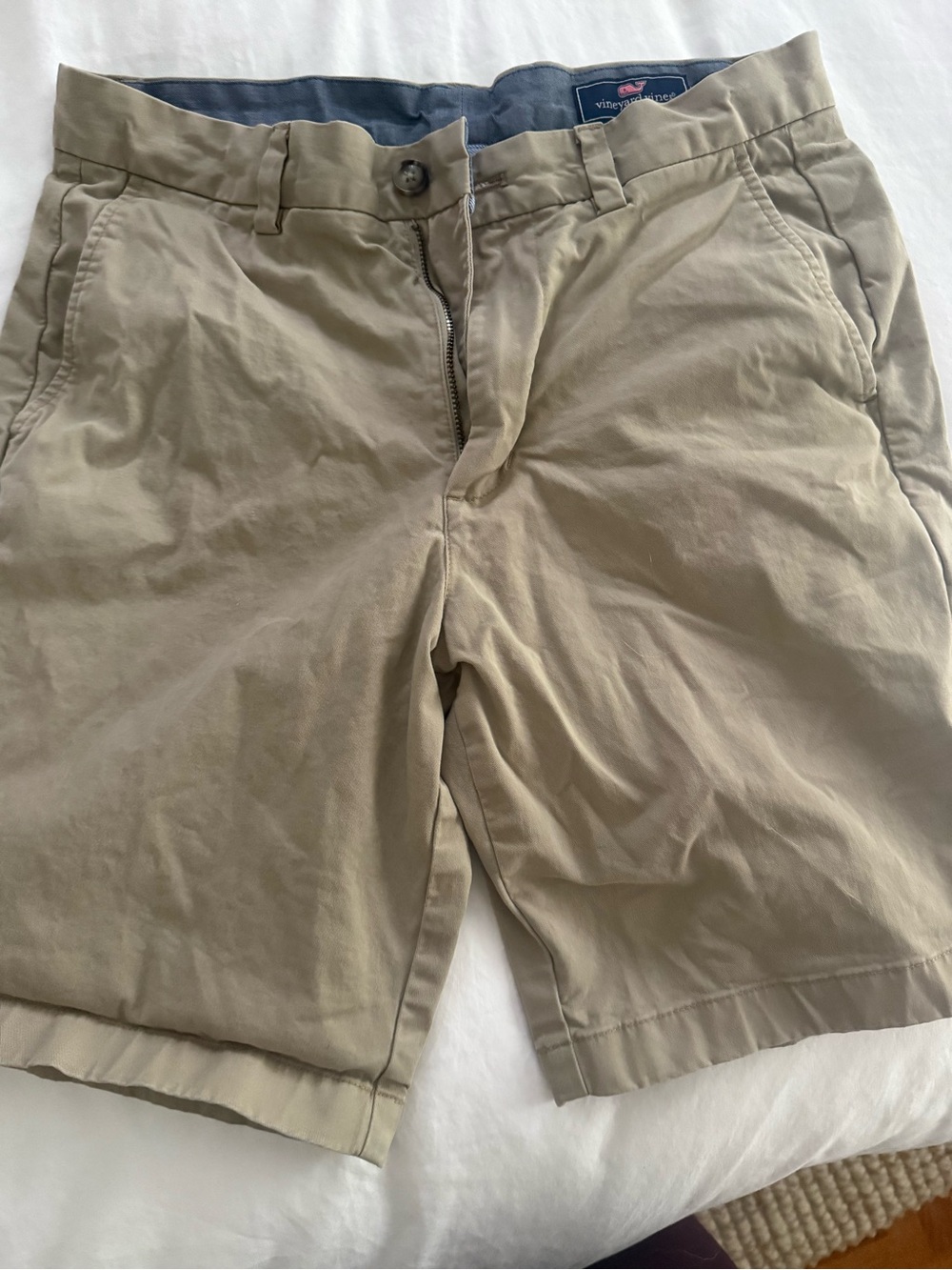 Vineyard Vines Tan Flat Front Men's Shorts